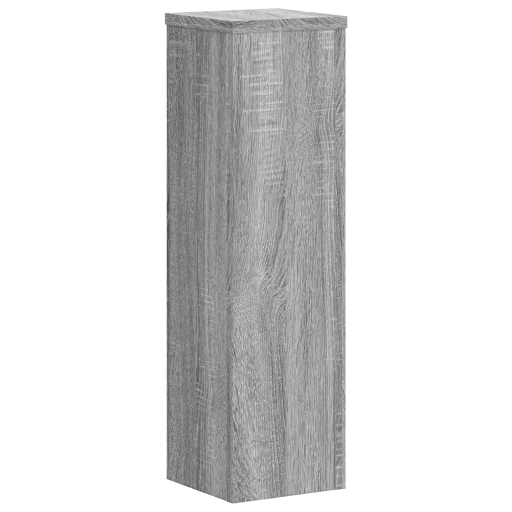 vidaXL Soportes de plantas 2 uds madera gris Sonoma 17x17x60 cm