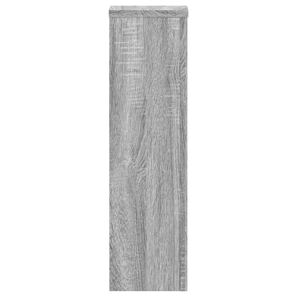 vidaXL Soportes de plantas 2 uds madera gris Sonoma 17x17x60 cm