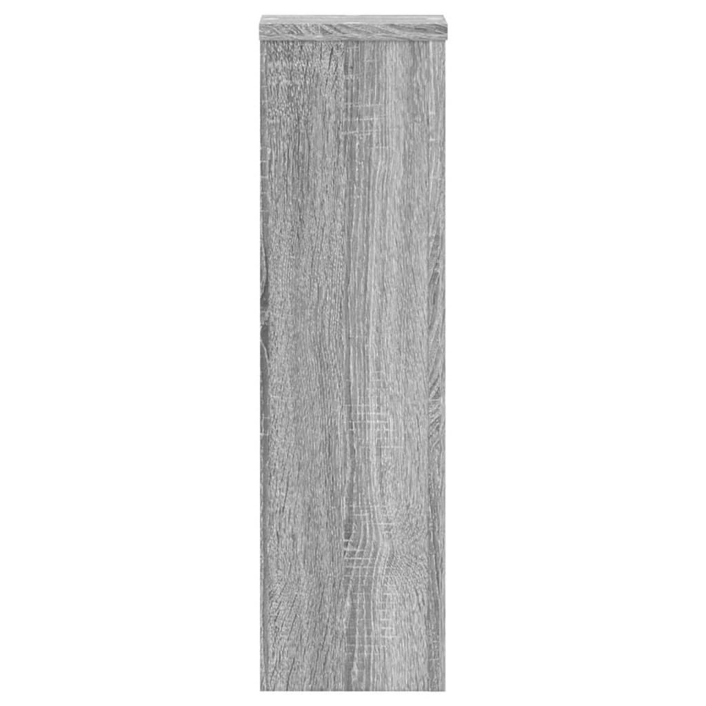 vidaXL Soportes de plantas 2 uds madera gris Sonoma 17x17x60 cm