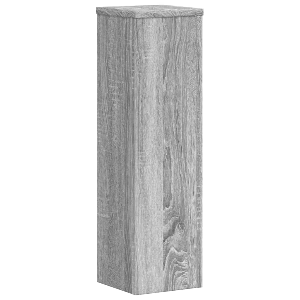 vidaXL Soportes de plantas 2 uds madera gris Sonoma 17x17x60 cm