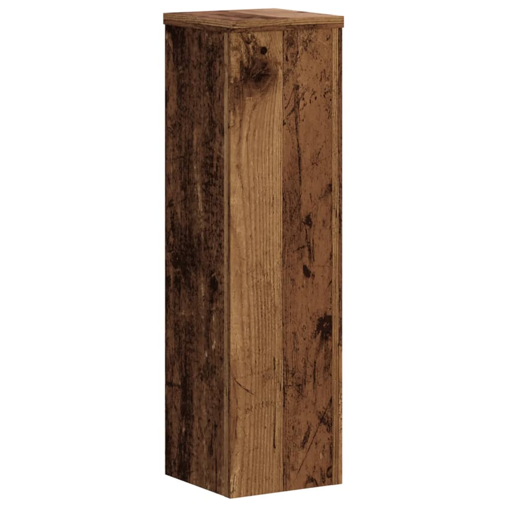 vidaXL Soportes de plantas 2 uds madera roble envejecido 17x17x60 cm