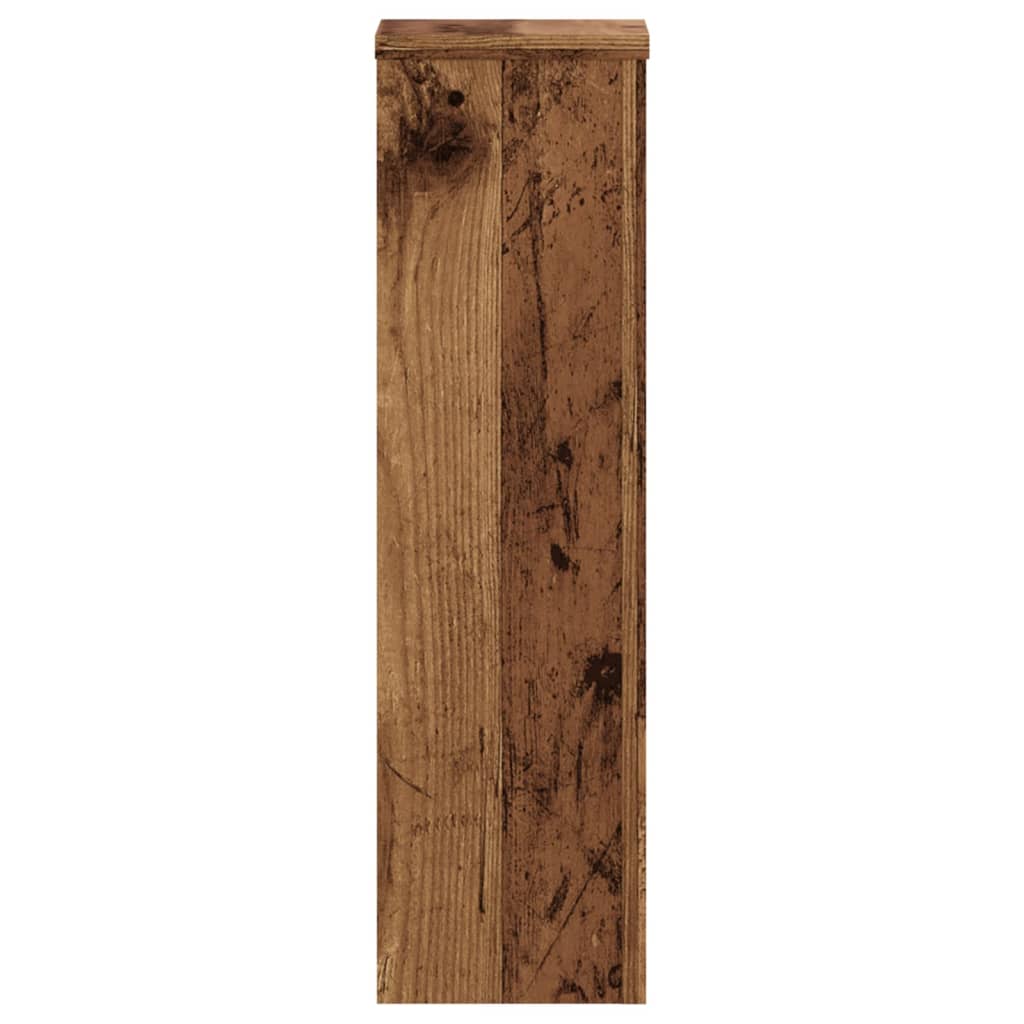 vidaXL Soportes de plantas 2 uds madera roble envejecido 17x17x60 cm