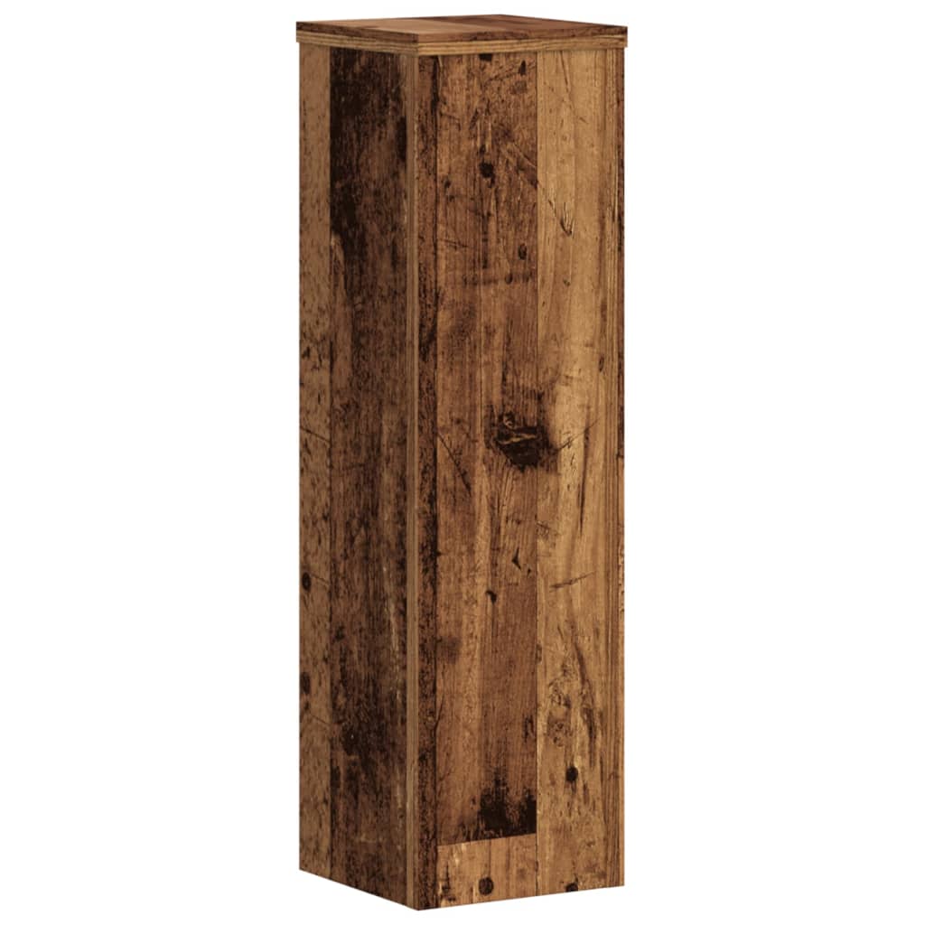 vidaXL Soportes de plantas 2 uds madera roble envejecido 17x17x60 cm