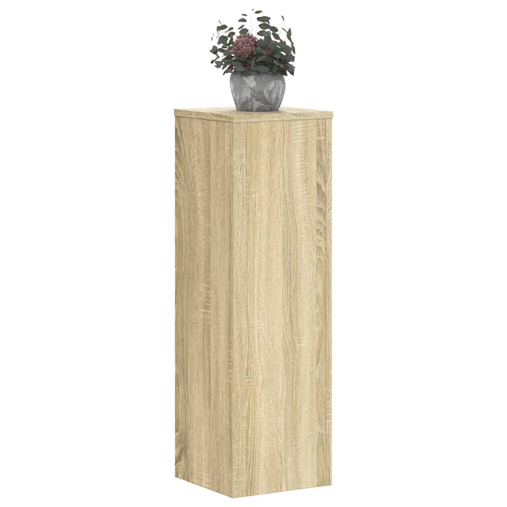 vidaXL Soportes de plantas 2 uds madera roble Sonoma 25x25x80 cm