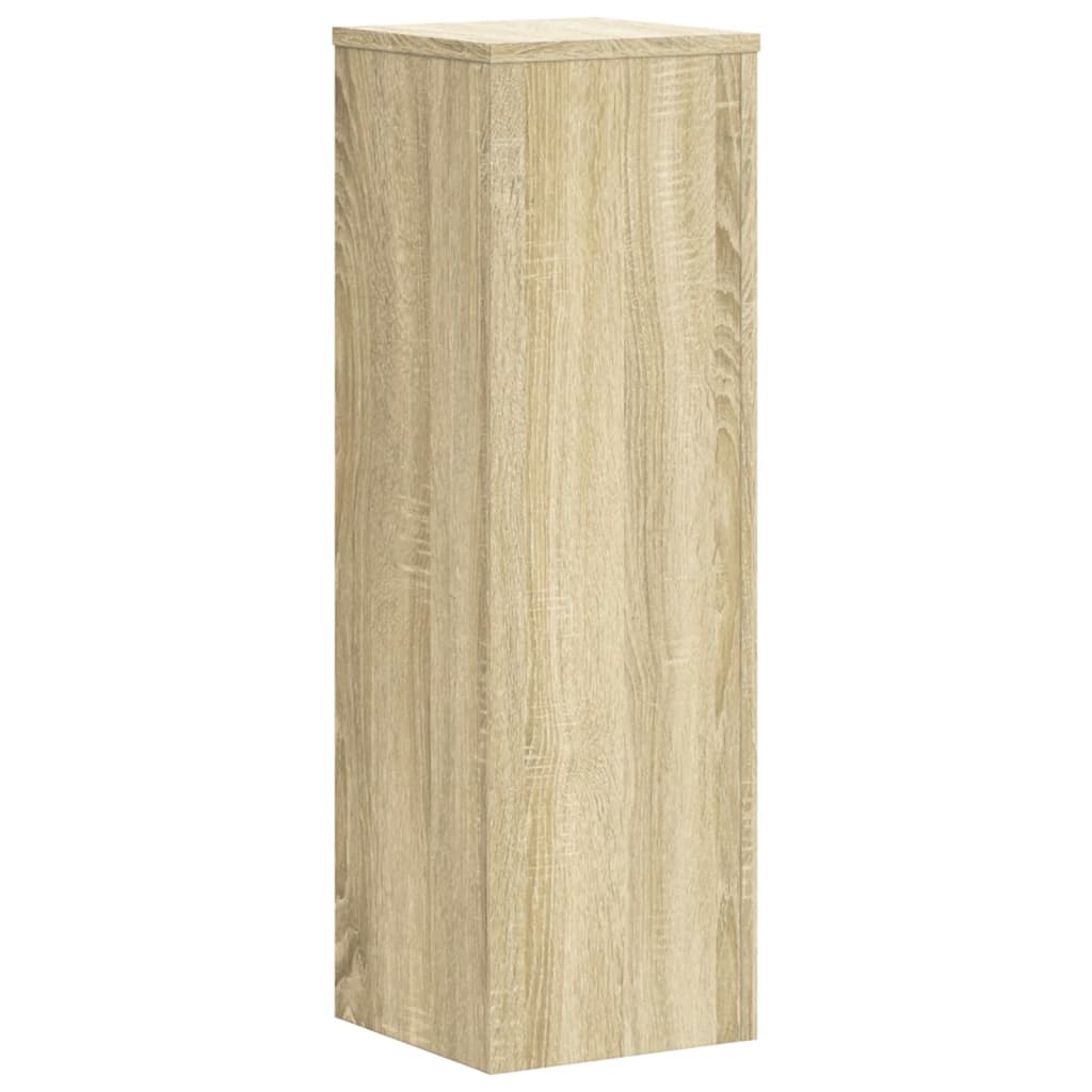 vidaXL Soportes de plantas 2 uds madera roble Sonoma 25x25x80 cm