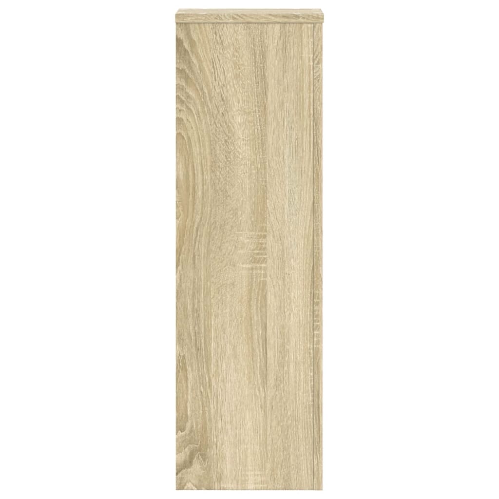 vidaXL Soportes de plantas 2 uds madera roble Sonoma 25x25x80 cm