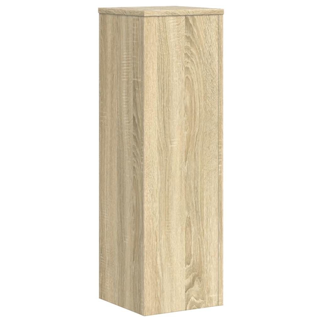 vidaXL Soportes de plantas 2 uds madera roble Sonoma 25x25x80 cm