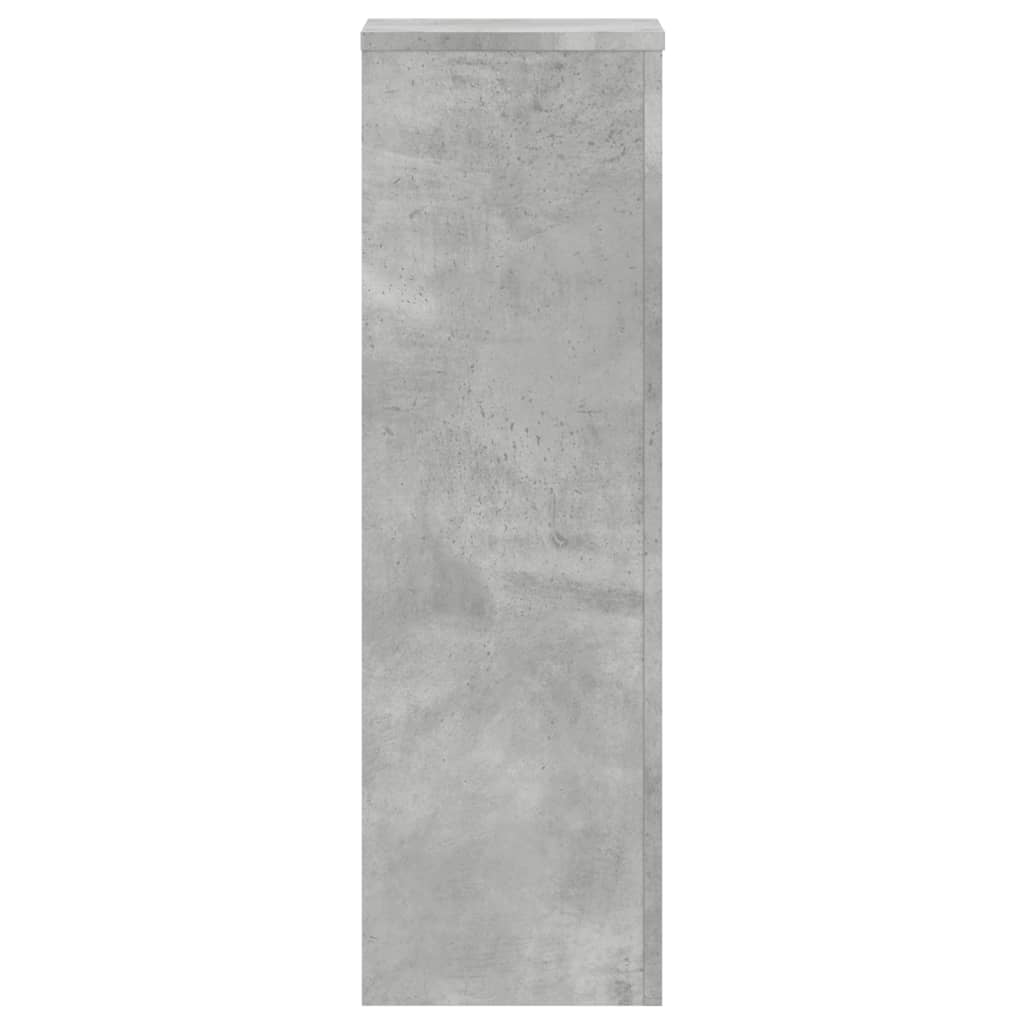 vidaXL Soportes de plantas 2 uds madera gris hormigón 25x25x80 cm