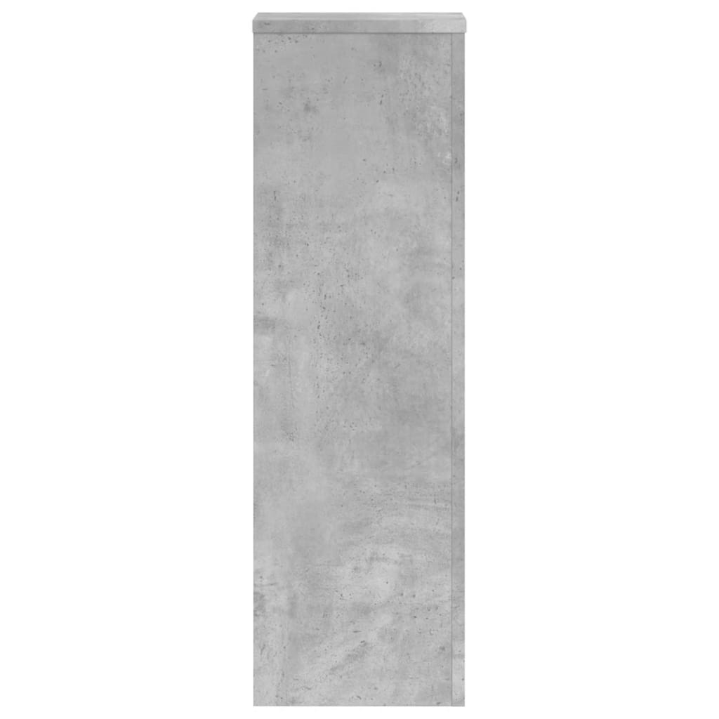 vidaXL Soportes de plantas 2 uds madera gris hormigón 25x25x80 cm