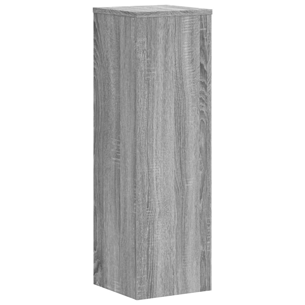 vidaXL Soportes de plantas 2 uds madera gris Sonoma 25x25x80 cm