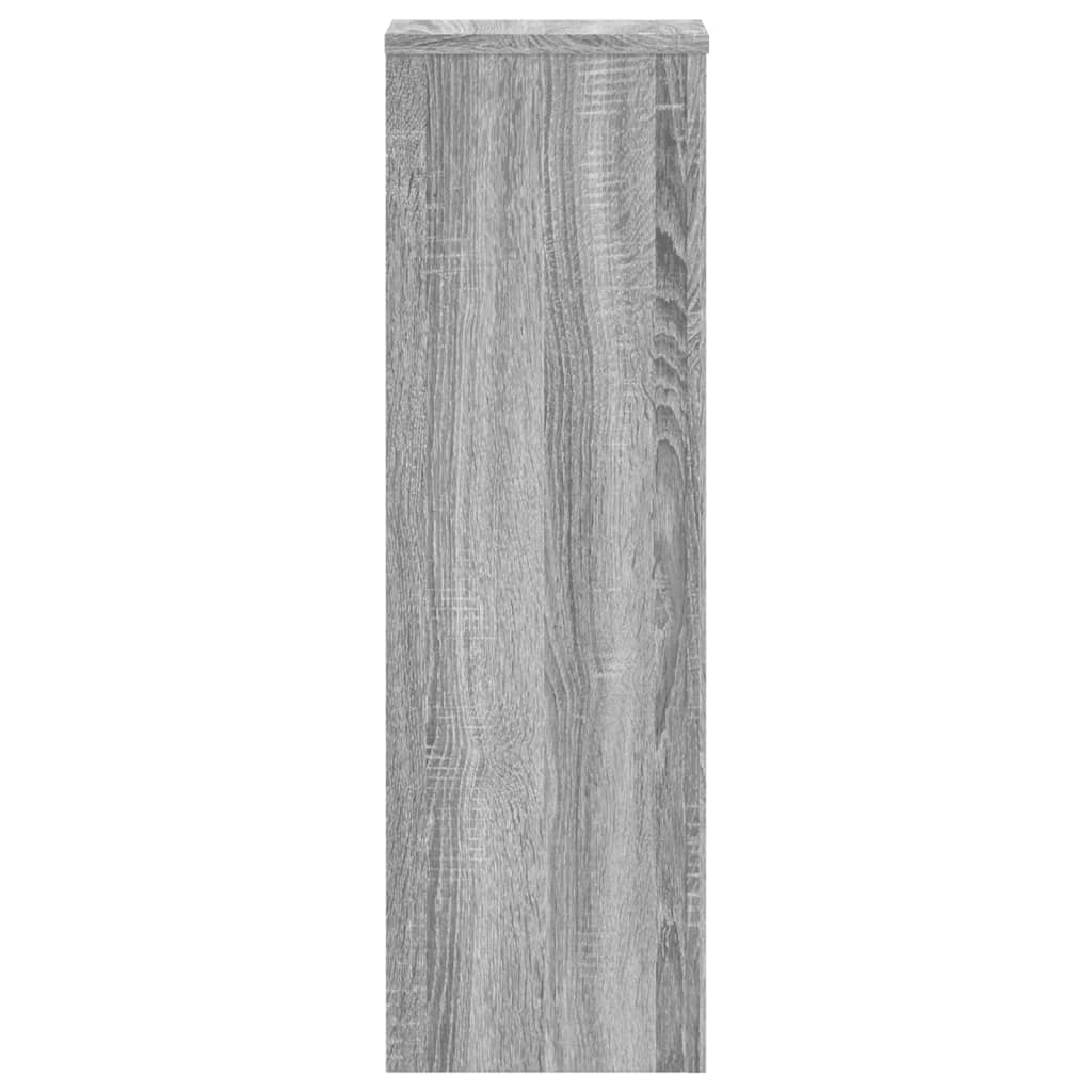 vidaXL Soportes de plantas 2 uds madera gris Sonoma 25x25x80 cm