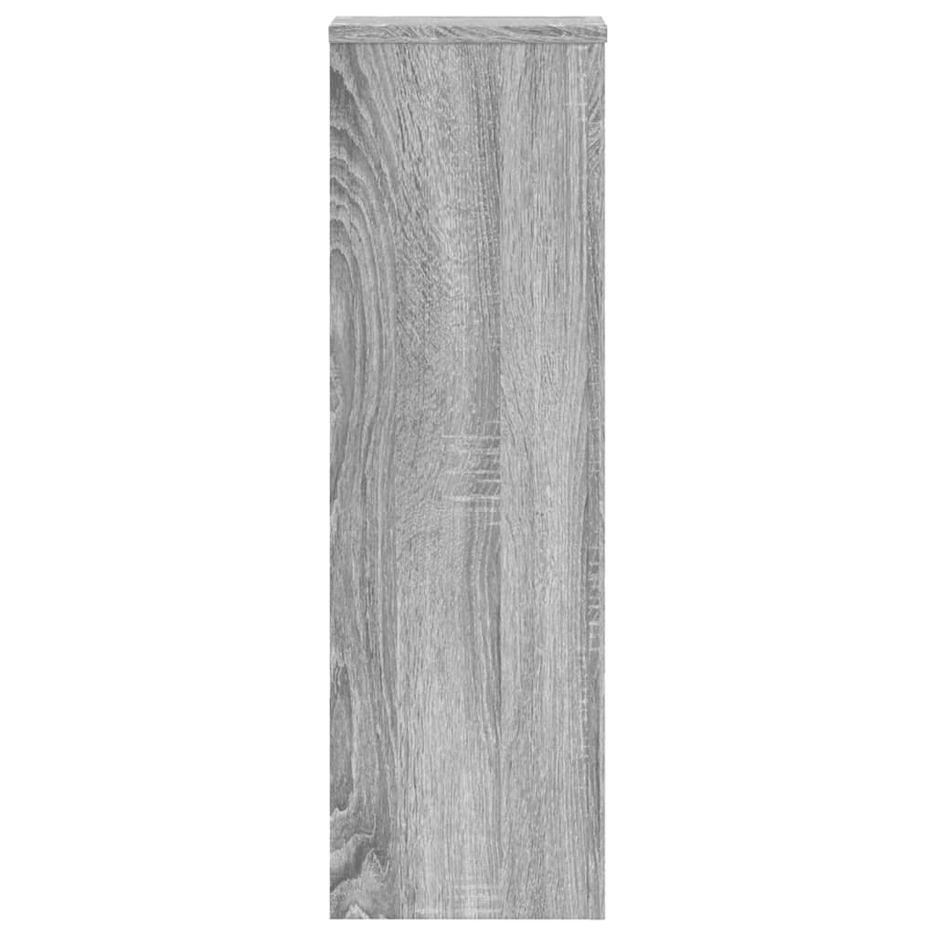 vidaXL Soportes de plantas 2 uds madera gris Sonoma 25x25x80 cm