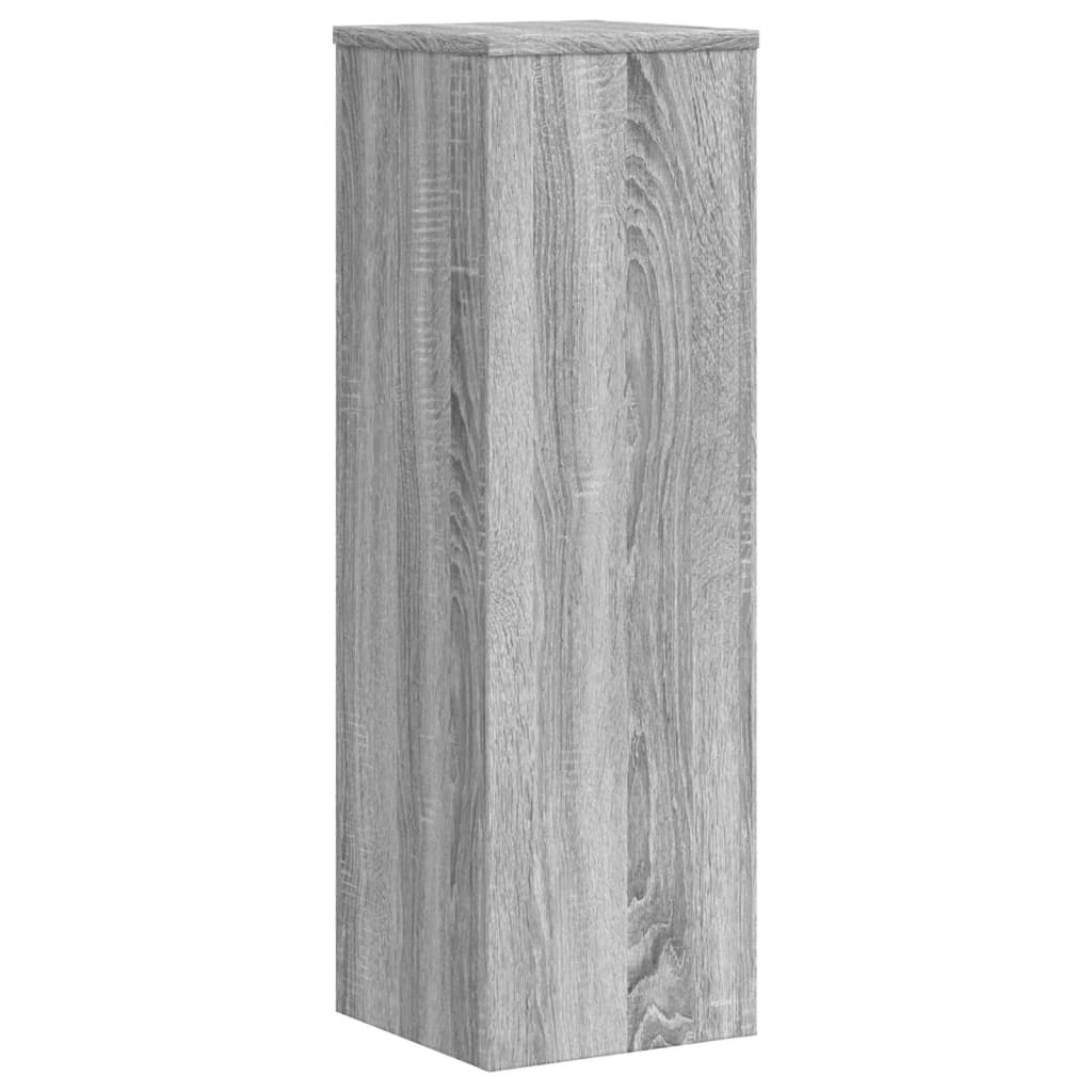 vidaXL Soportes de plantas 2 uds madera gris Sonoma 25x25x80 cm