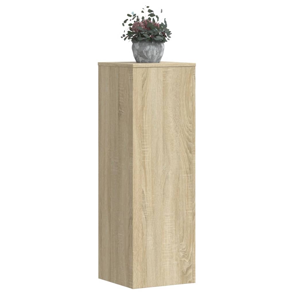 vidaXL Soportes de plantas madera ingeniería roble Sonoma 33x33x100 cm