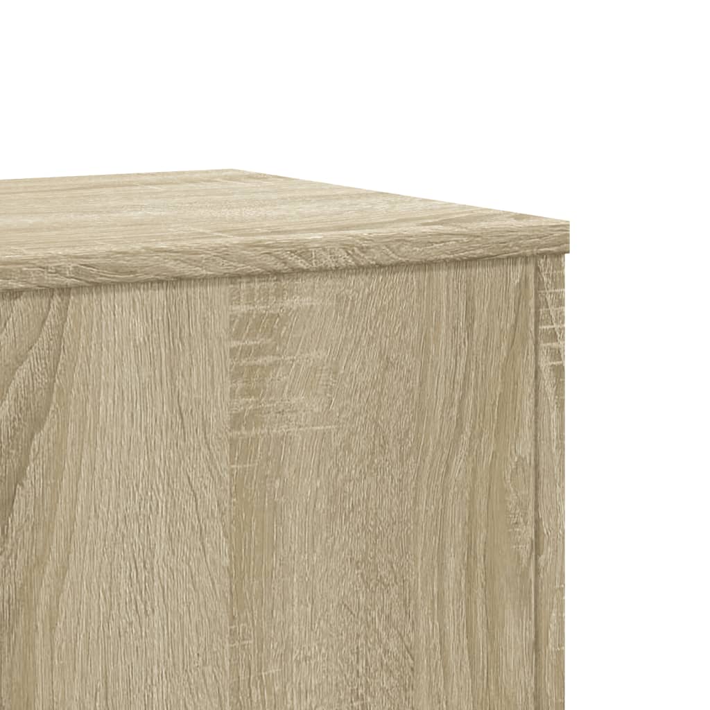 vidaXL Soportes de plantas madera ingeniería roble Sonoma 33x33x100 cm