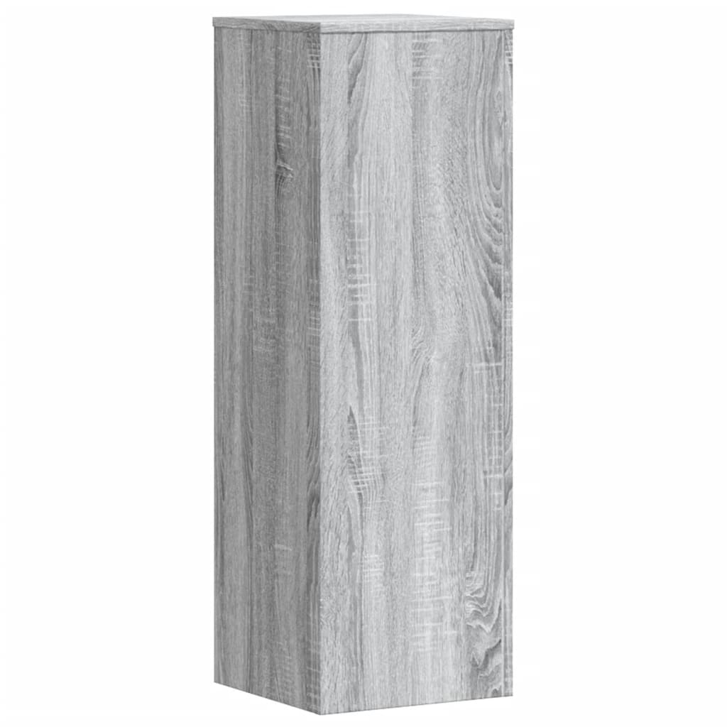 vidaXL Soportes de plantas madera ingeniería gris Sonoma 33x33x100cm