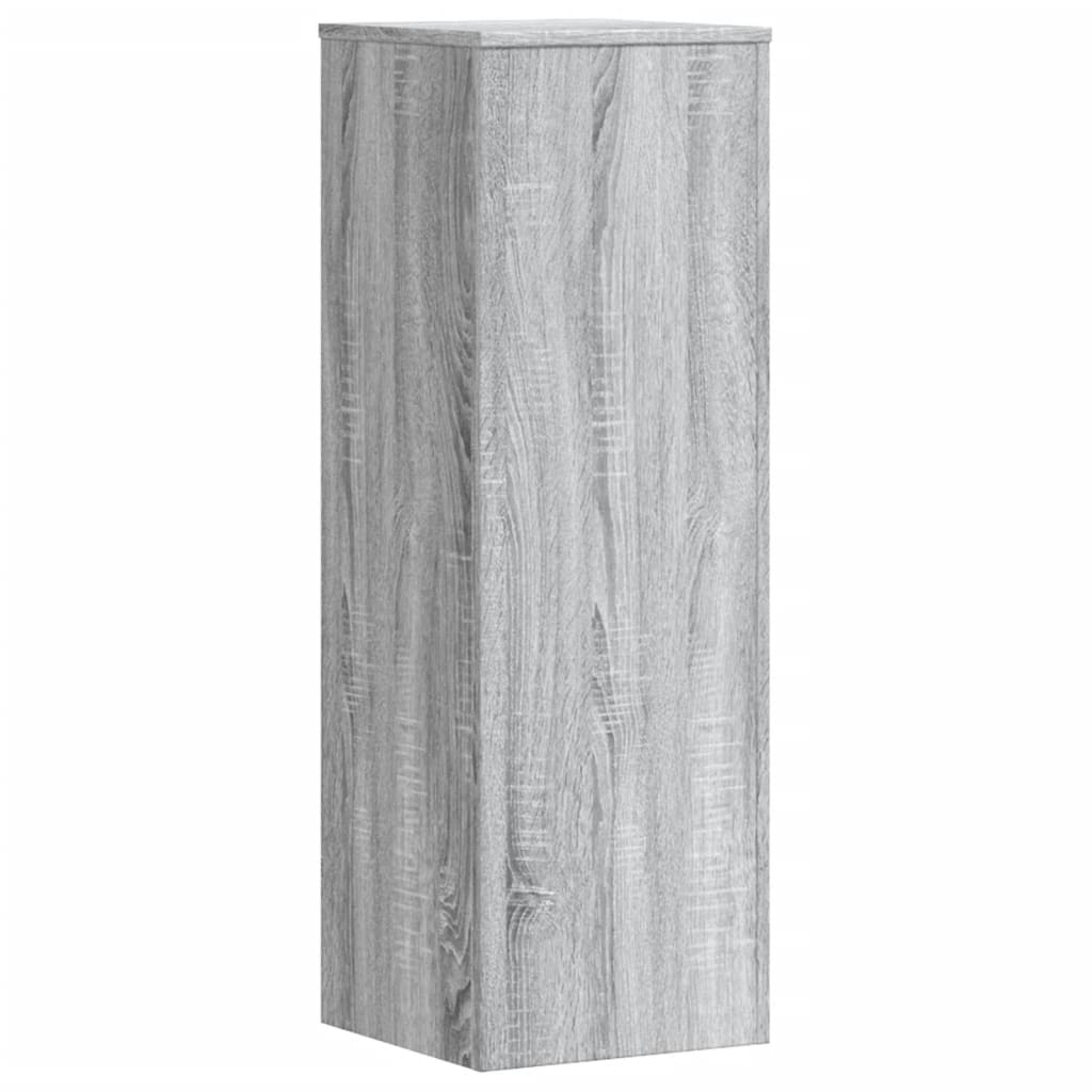 vidaXL Soportes de plantas madera ingeniería gris Sonoma 33x33x100cm