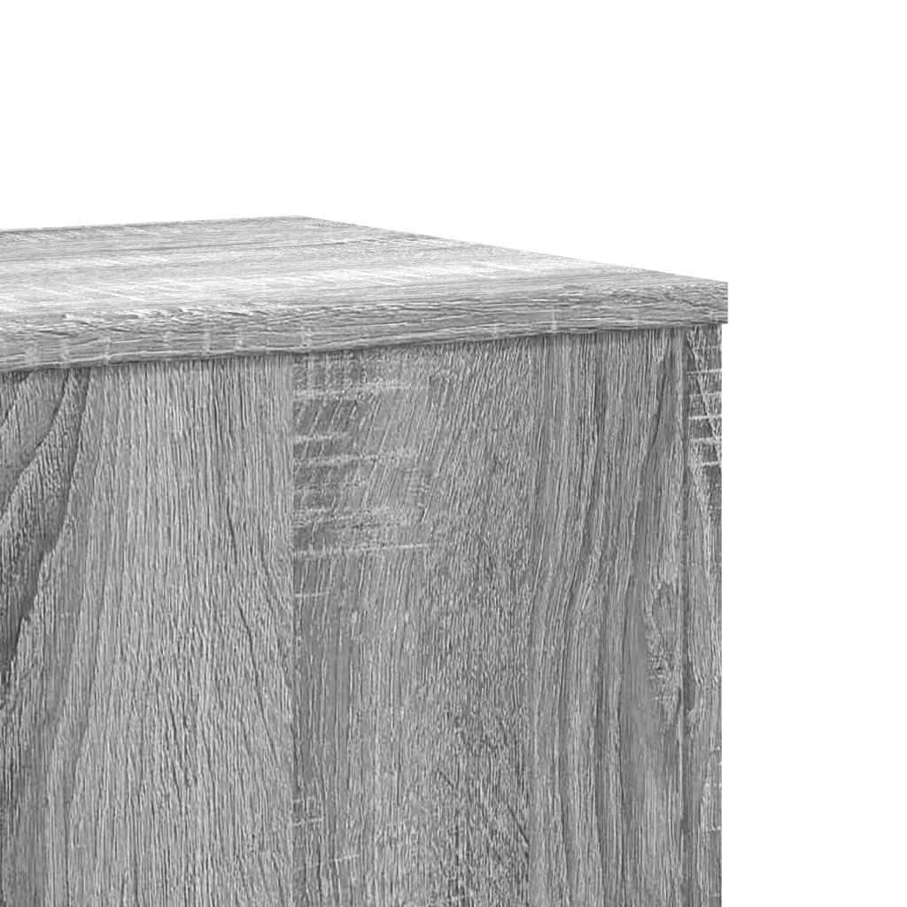 vidaXL Soportes de plantas madera ingeniería gris Sonoma 33x33x100cm