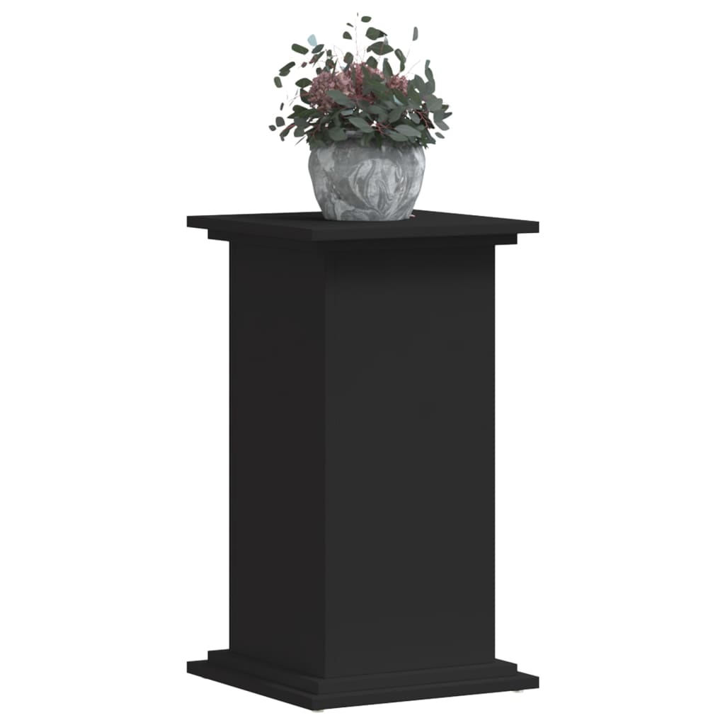 vidaXL Soportes para plantas madera de ingeniería negro 33x33x60 cm