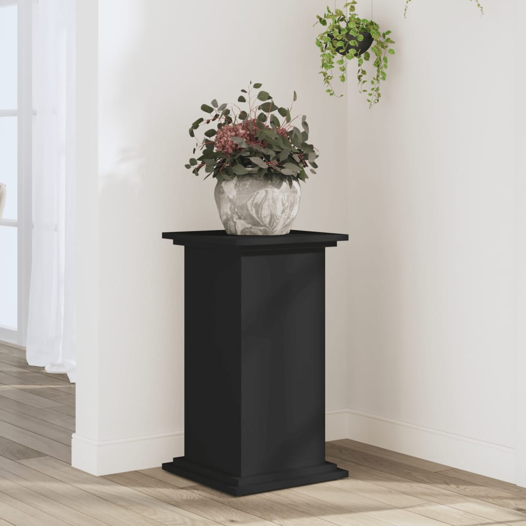 vidaXL Soportes para plantas madera de ingeniería negro 33x33x60 cm