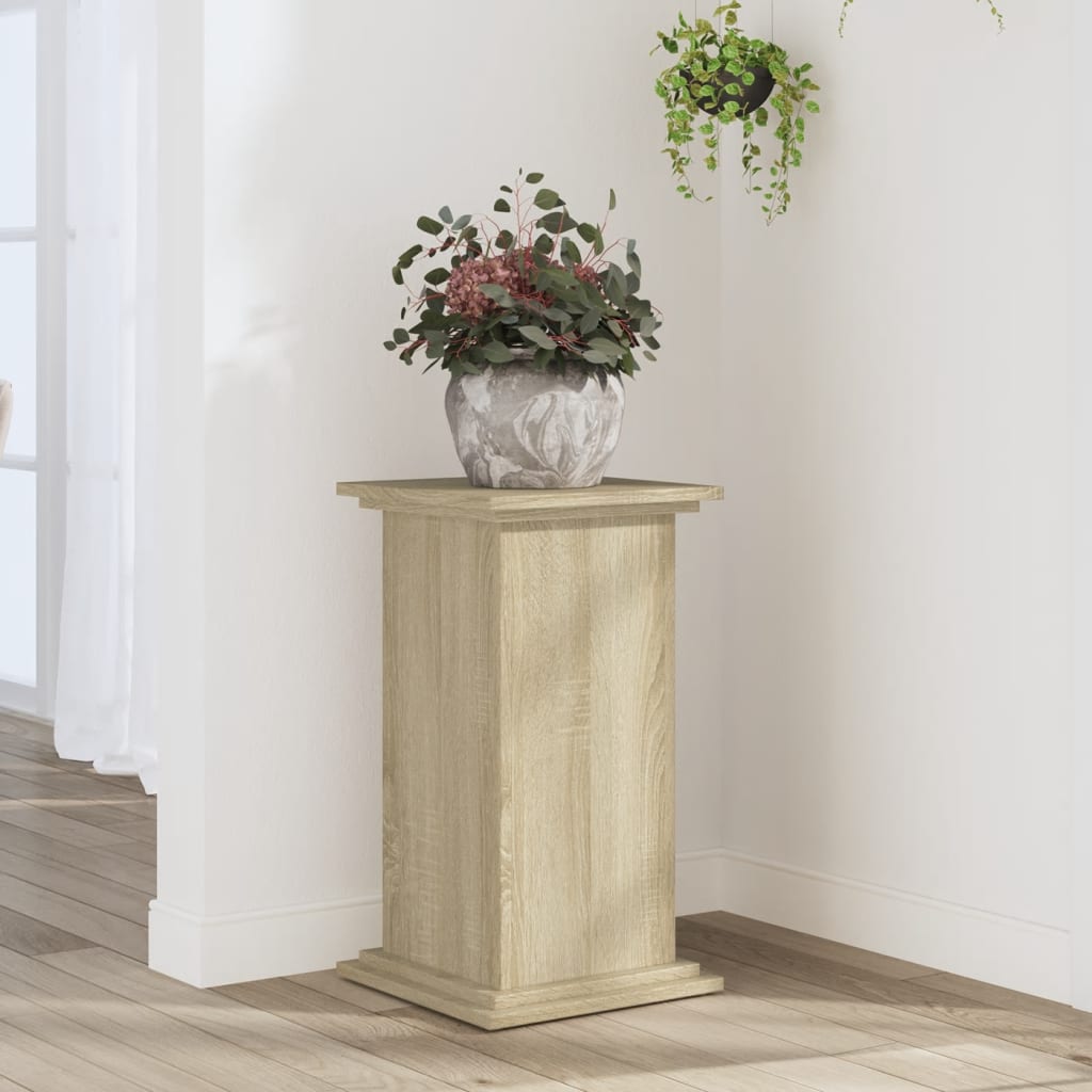 vidaXL Soportes de plantas madera ingeniería roble Sonoma 33x33x60 cm