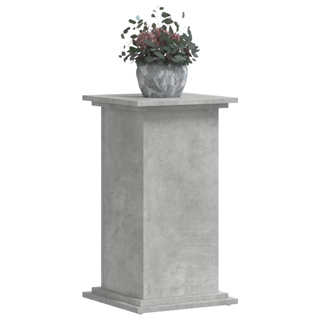 vidaXL Soportes de plantas madera ingeniería gris hormigón 33x33x60 cm