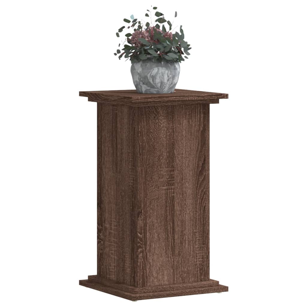 vidaXL Soportes de plantas madera ingeniería marrón roble 33x33x60 cm