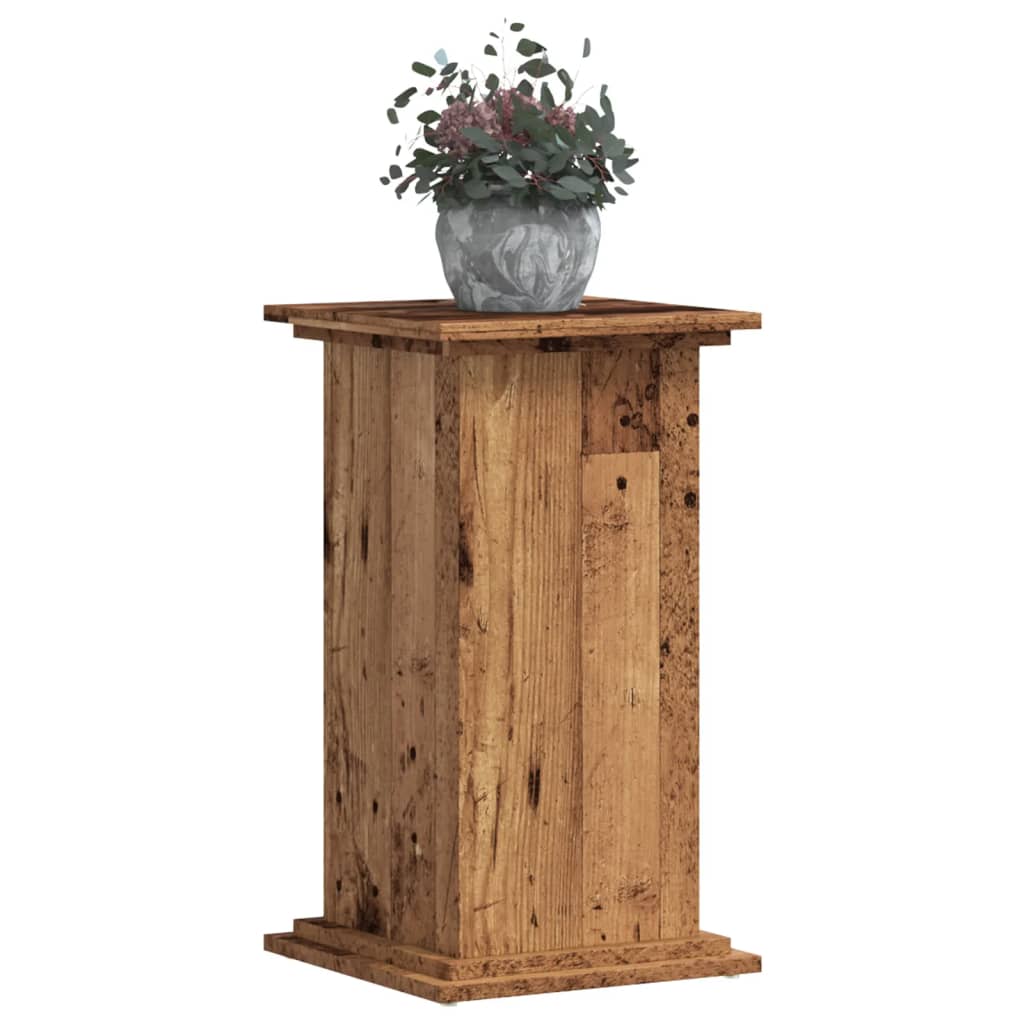 vidaXL Soportes de plantas madera ingeniería envejecida 33x33x60 cm