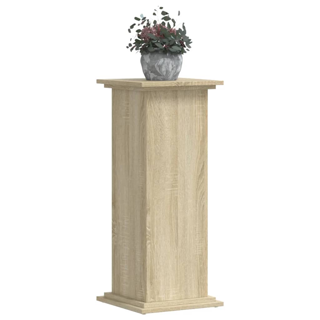 vidaXL Soportes de plantas madera ingeniería roble Sonoma 33x33x80 cm