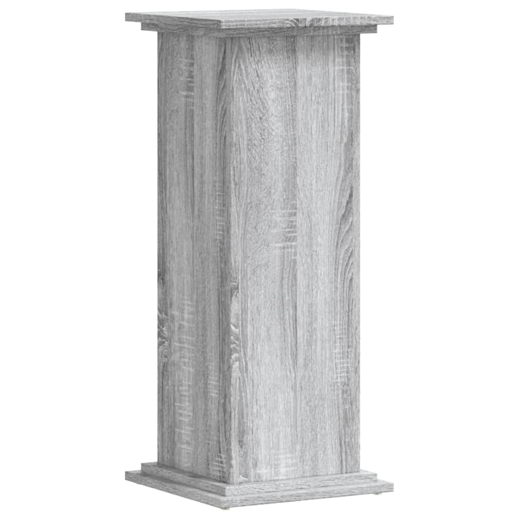 vidaXL Soportes de plantas madera ingeniería gris Sonoma 33x33x80 cm