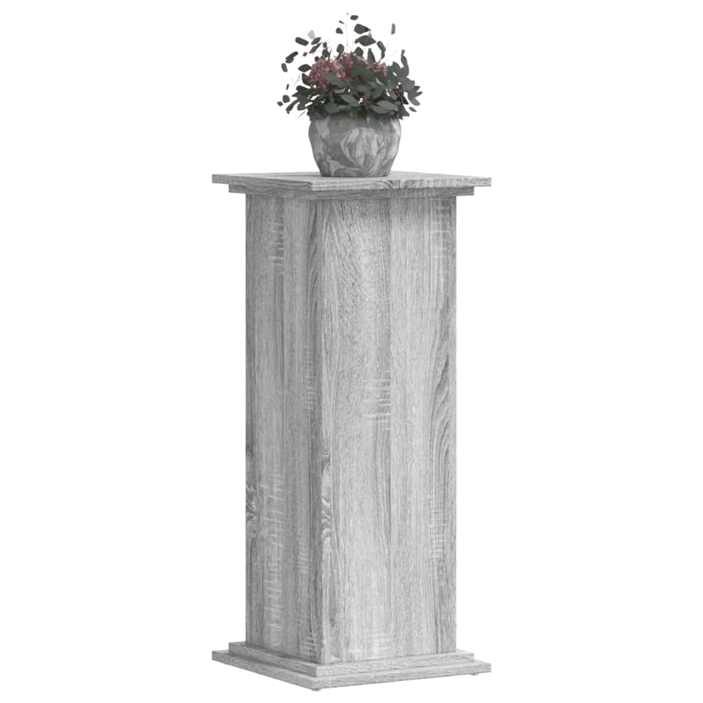 vidaXL Soportes de plantas madera ingeniería gris Sonoma 33x33x80 cm