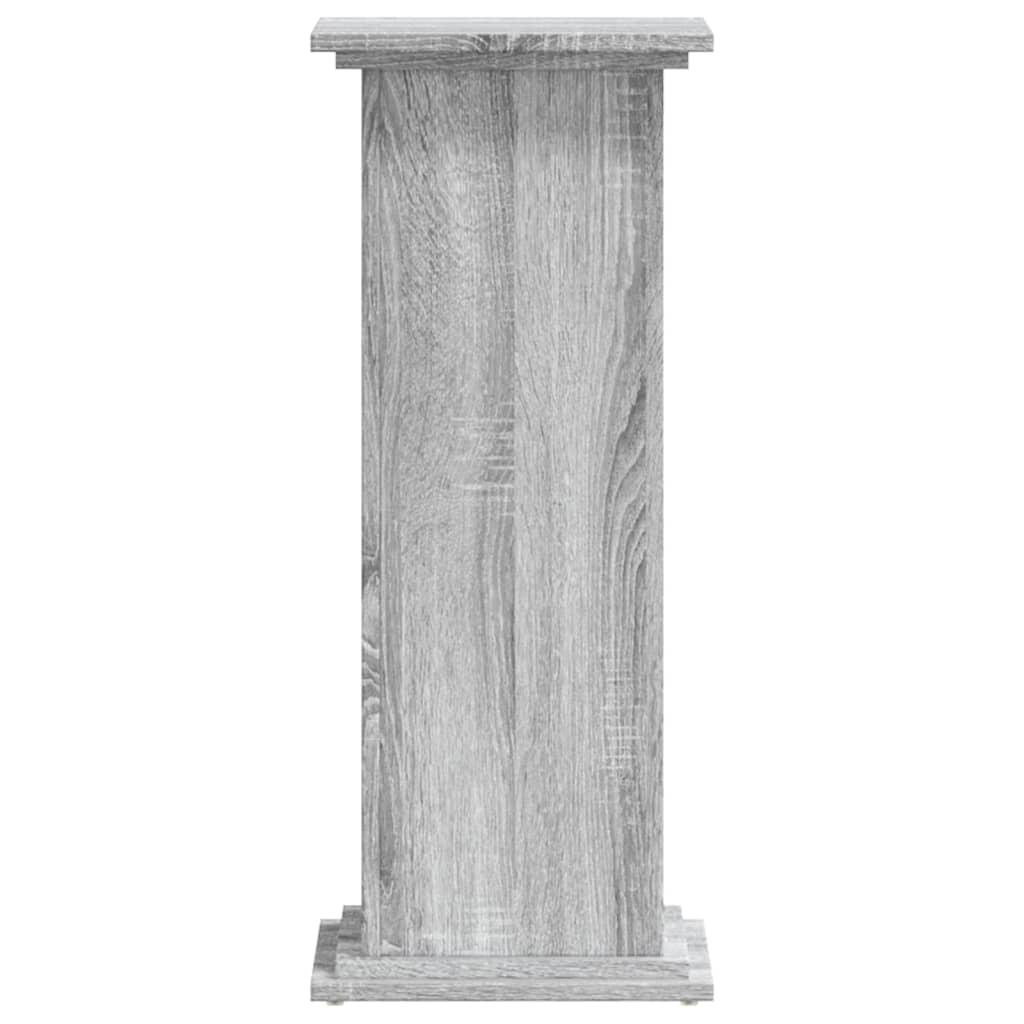 vidaXL Soportes de plantas madera ingeniería gris Sonoma 33x33x80 cm