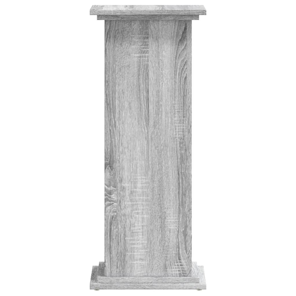 vidaXL Soportes de plantas madera ingeniería gris Sonoma 33x33x80 cm