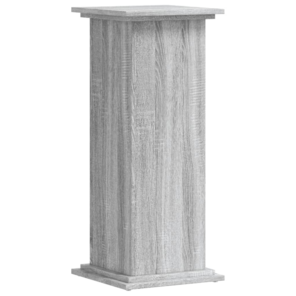 vidaXL Soportes de plantas madera ingeniería gris Sonoma 33x33x80 cm