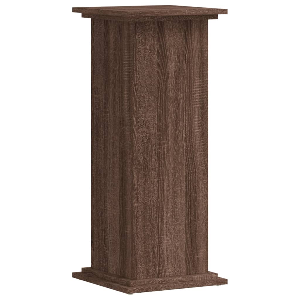 vidaXL Soportes de plantas madera ingeniería marrón roble 33x33x80 cm