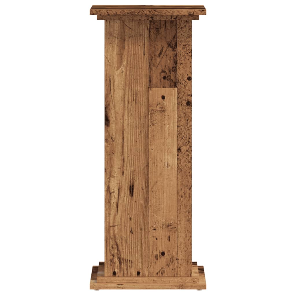 vidaXL Soportes de plantas madera ingeniería envejecida 33x33x80 cm