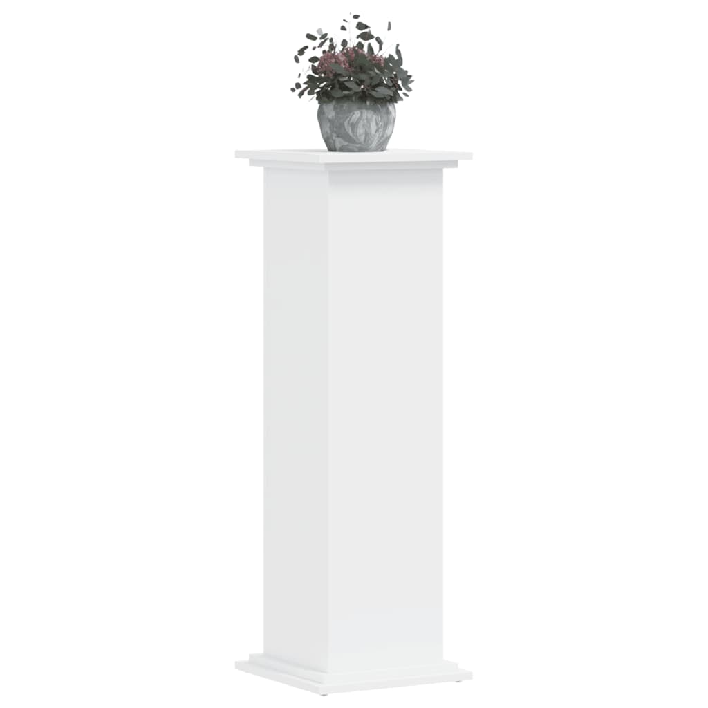 vidaXL Soportes para plantas madera de ingeniería blanco 33x33x100 cm