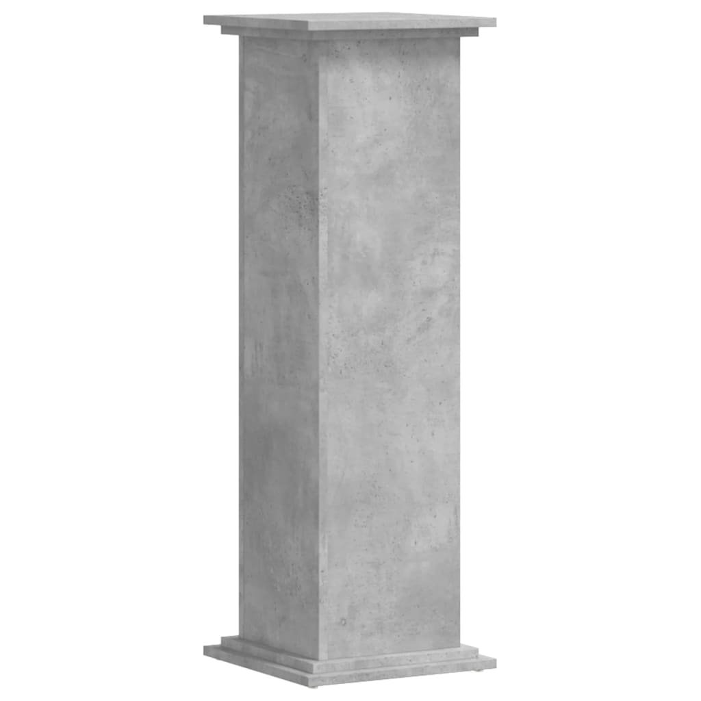 vidaXL Soportes de plantas madera ingeniería gris hormigón 33x33x100cm