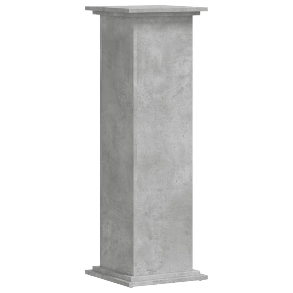 vidaXL Soportes de plantas madera ingeniería gris hormigón 33x33x100cm