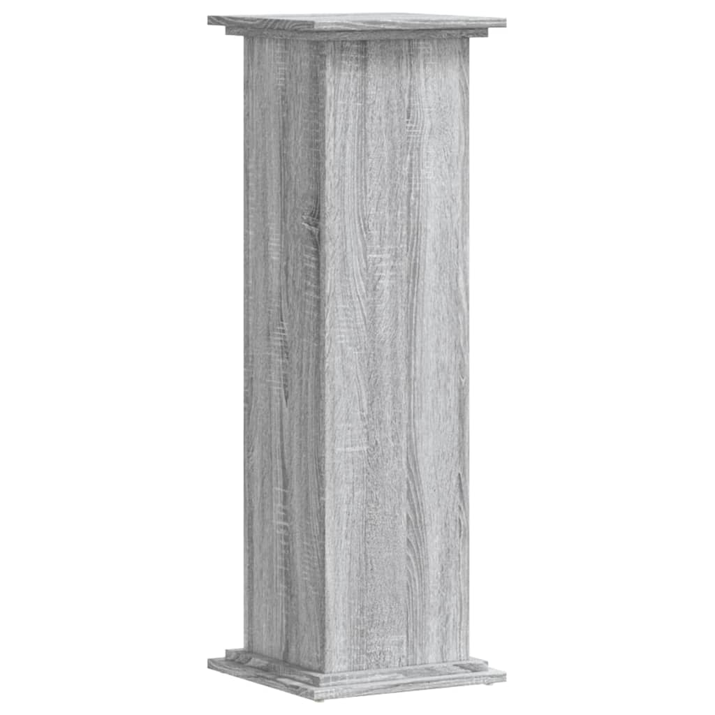 vidaXL Soportes de plantas madera ingeniería gris Sonoma 33x33x100cm