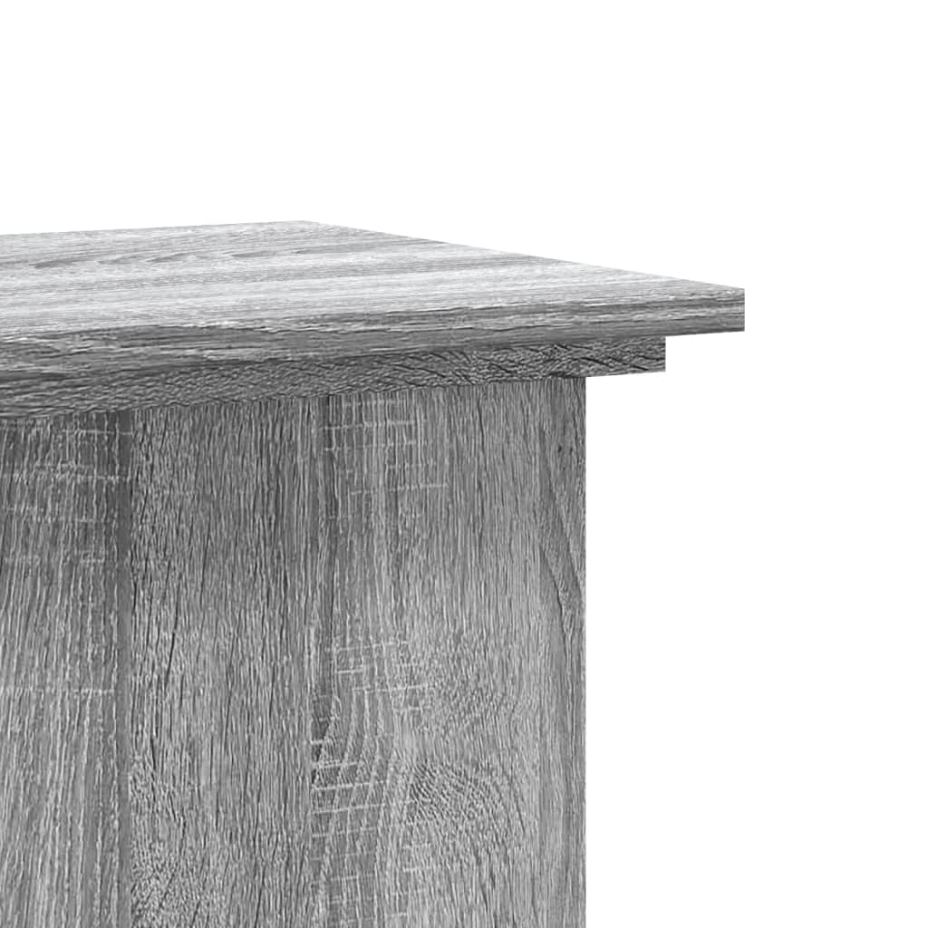 vidaXL Soportes de plantas madera ingeniería gris Sonoma 33x33x100cm