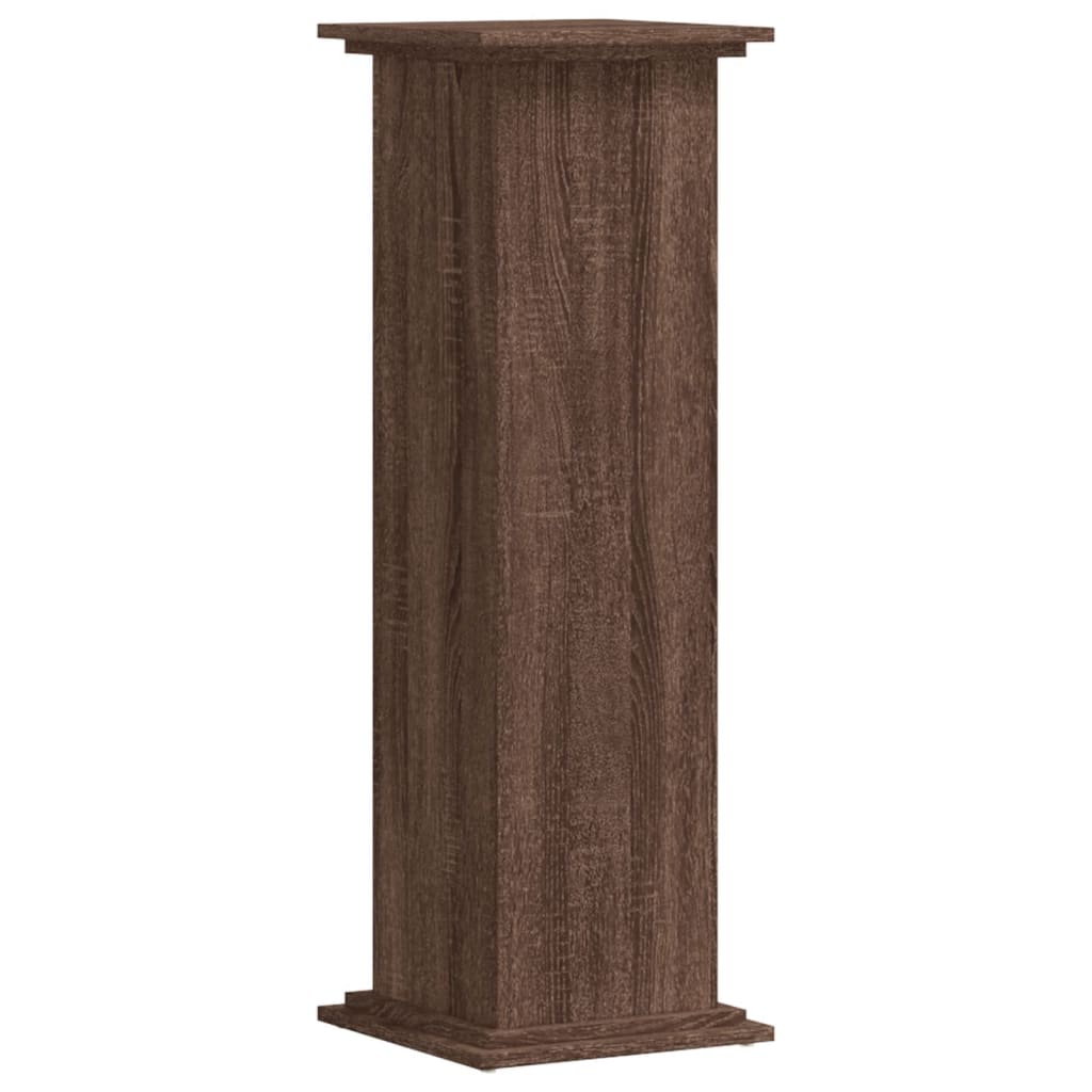 vidaXL Soportes de plantas madera ingeniería marrón roble 33x33x100 cm