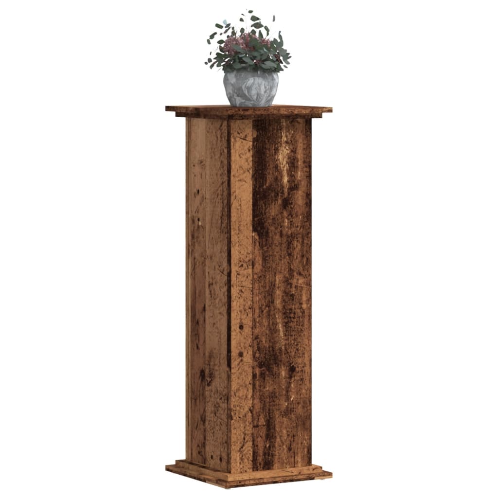 vidaXL Soportes de plantas madera ingeniería envejecida 33x33x100 cm