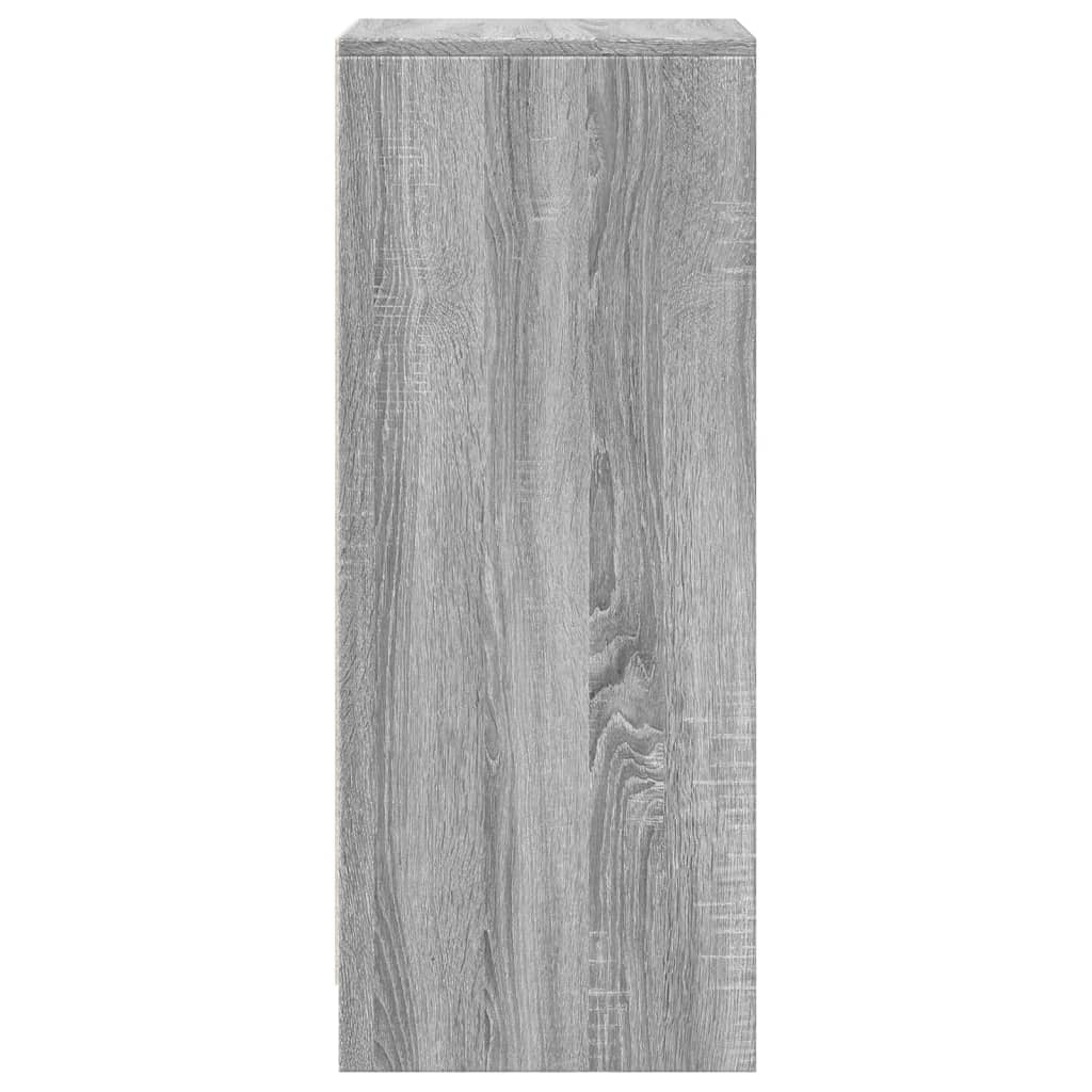 vidaXL Aparador con LED madera de ingeniería gris Sonoma 42,5x34x85 cm