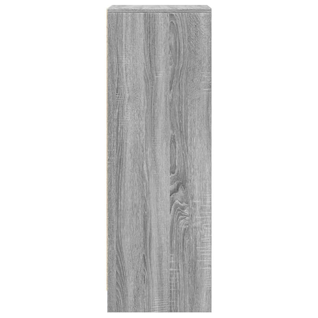 vidaXL Aparador con LED madera de ingeniería gris Sonoma 42,5x34x100cm