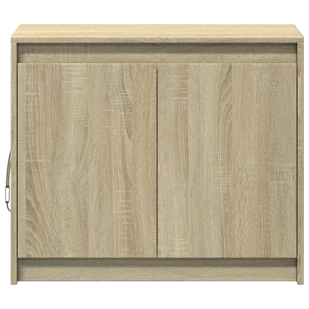 vidaXL Aparador con LED madera de ingeniería roble Sonoma 72x34x61 cm