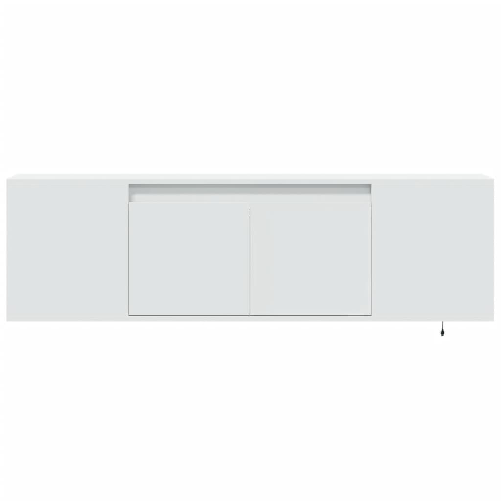 vidaXL Mueble de TV de pared con luces LED blanco 135x31x39,5 cm