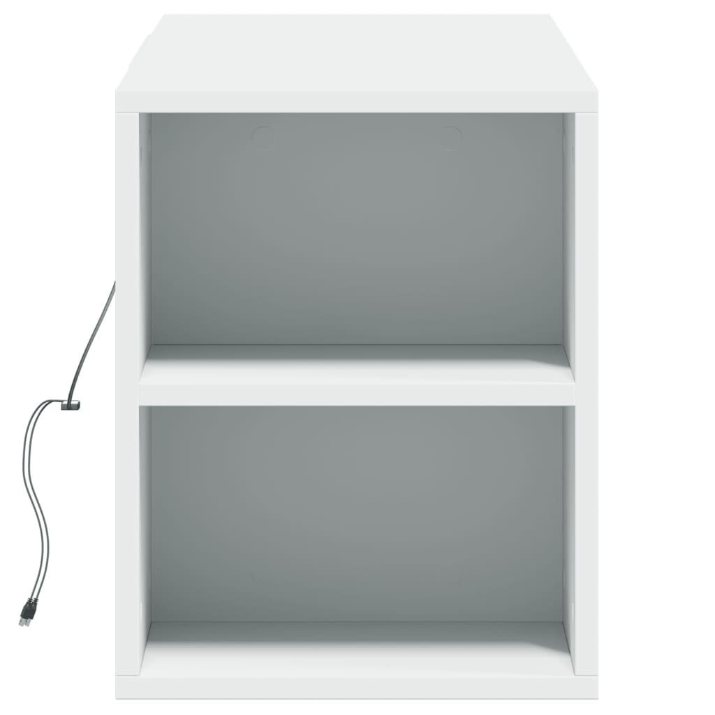 vidaXL Mueble de TV de pared con luces LED blanco 135x31x39,5 cm