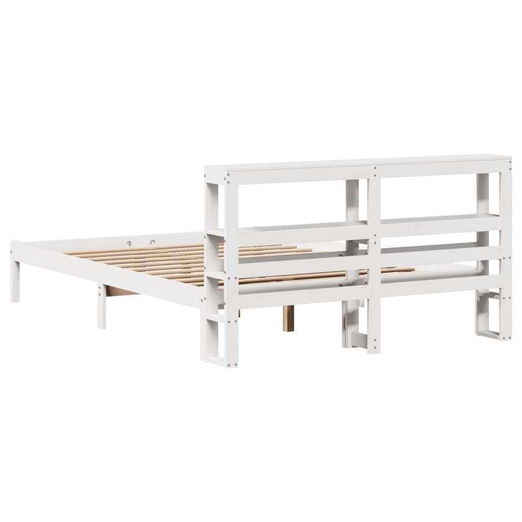 vidaXL Estructura de cama sin colchón madera maciza blanca 120x190 cm