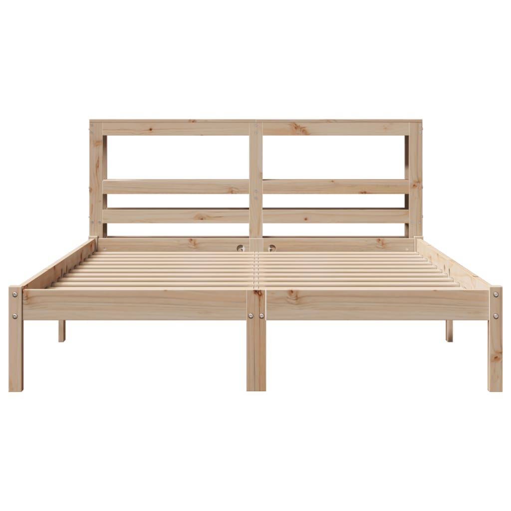 vidaXL Estructura de cama sin colchón madera de pino blanco 150x200 cm